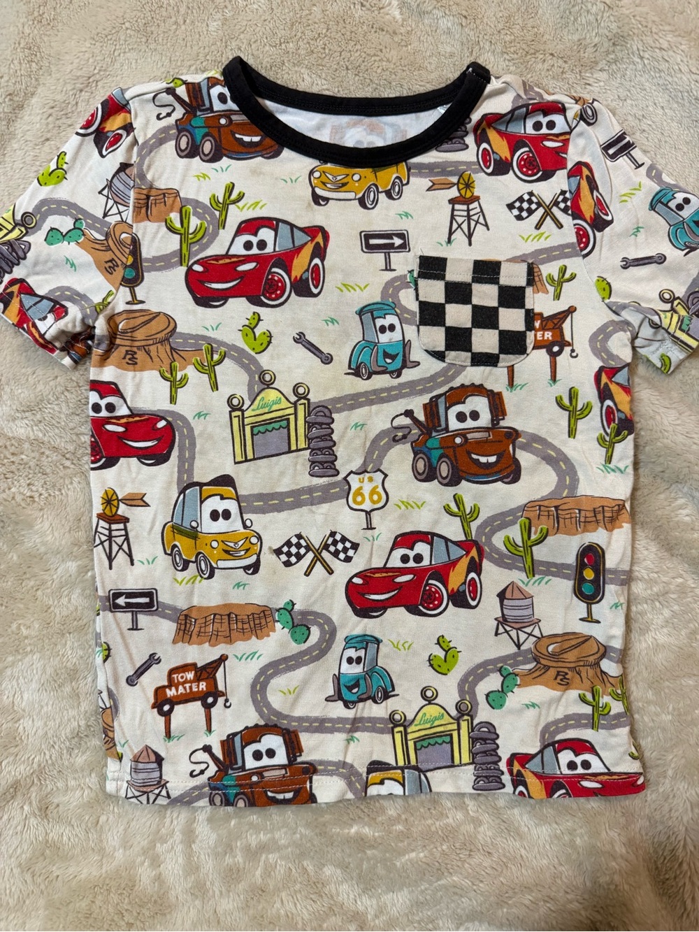 4T Little Sleepies Pixar Cars Print Short Sleeve Tee